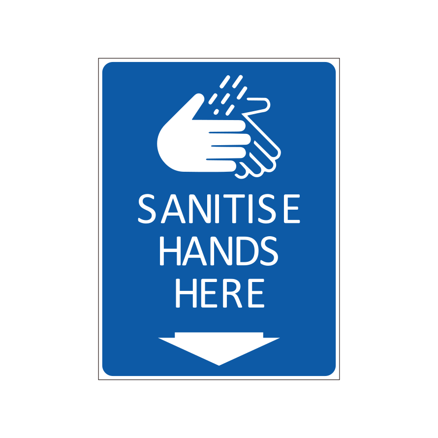 Sanitise Hands Here #HS-SHH-01 – Vivid